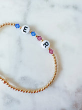 Load image into Gallery viewer, Bianca Initial Birthstone Bracelet