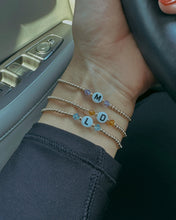 Load image into Gallery viewer, Bianca Initial Birthstone Bracelet