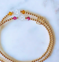Load image into Gallery viewer, Bianca Initial Birthstone Bracelet