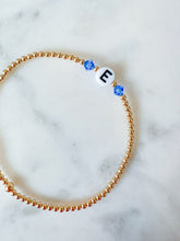 Load image into Gallery viewer, Bianca Initial Birthstone Bracelet