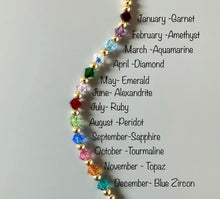 Load image into Gallery viewer, Bianca Initial Birthstone Bracelet