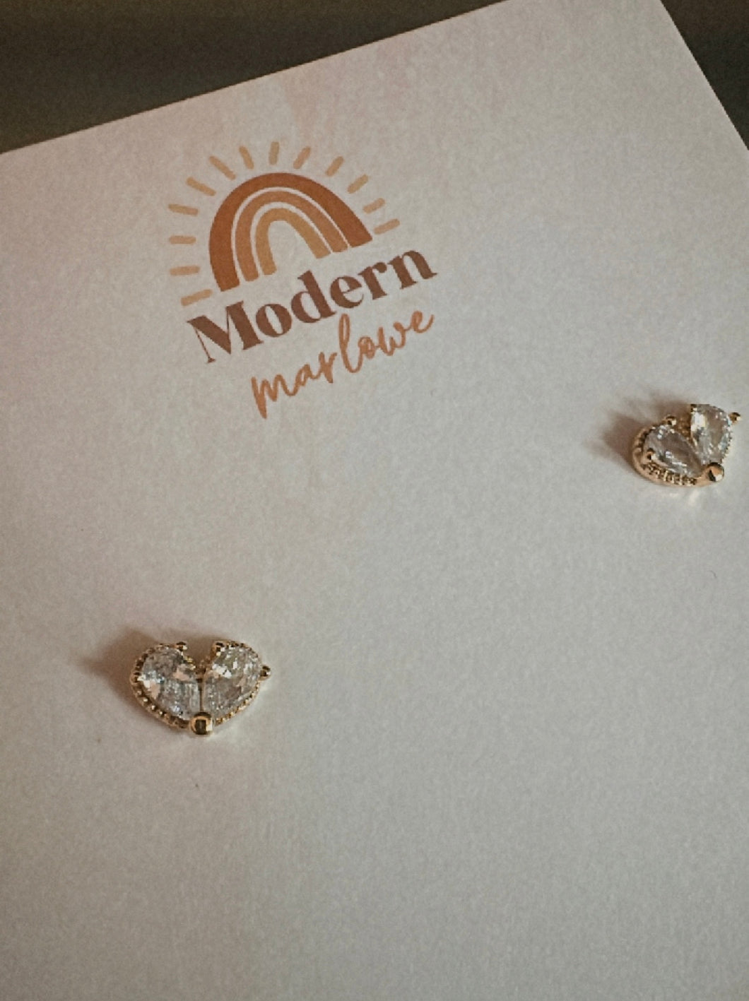 Hazel Heart Studs