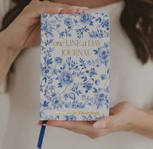 Load image into Gallery viewer, One Line A Day Journal (Blue Floral)

