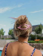Load image into Gallery viewer, Celine Claw Clip (Pink Polka Dots)
