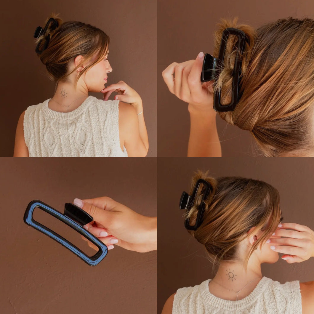Talia Black Claw Clip