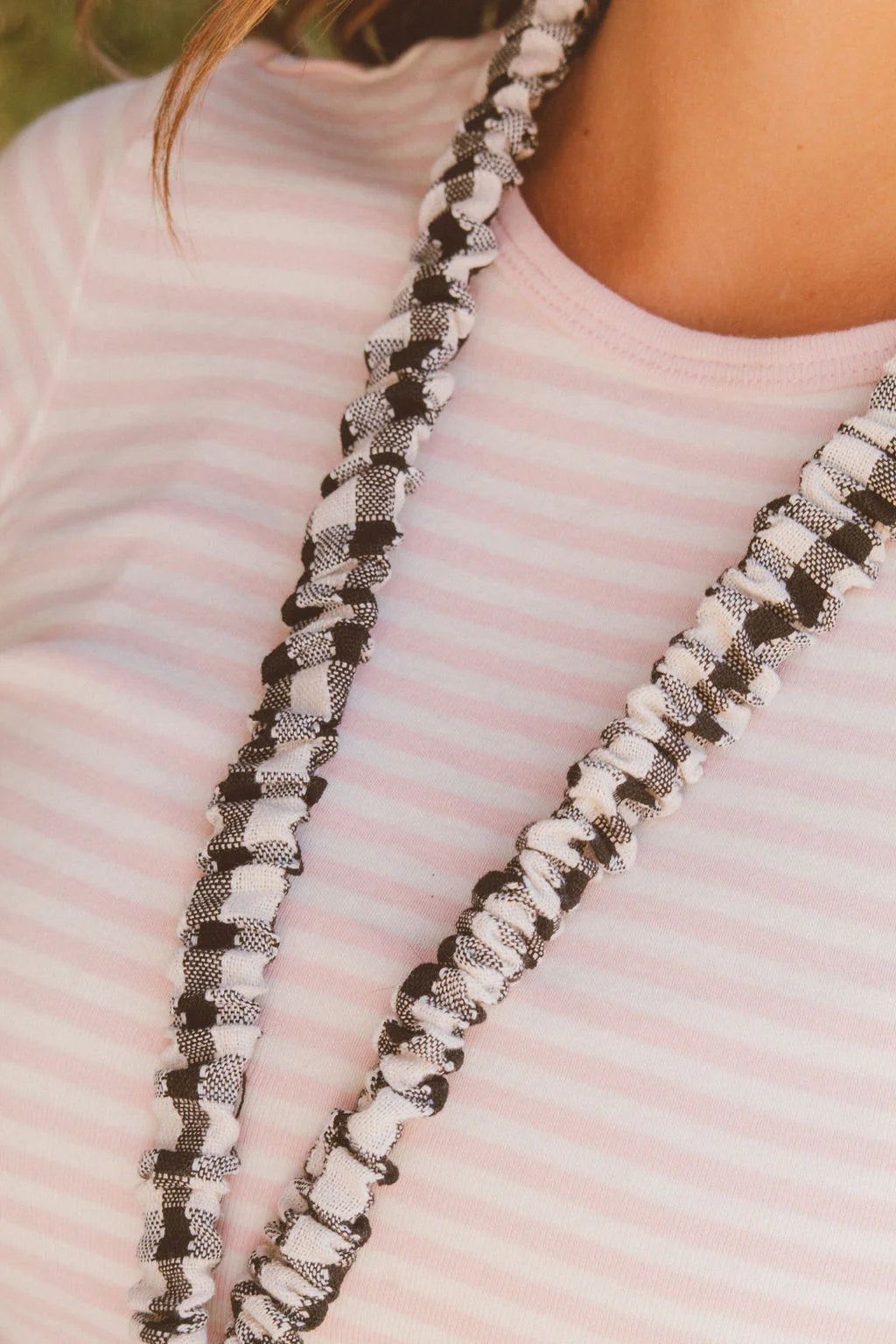 Alexa Stretchy Lanyard (Buffalo Plaid)