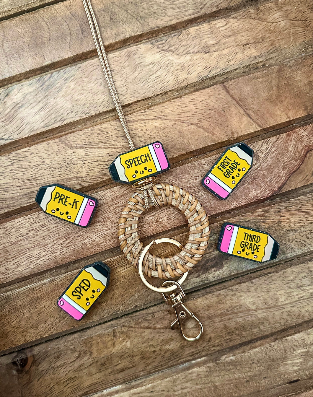 *Penelope Pencil Rattan Lanyard*