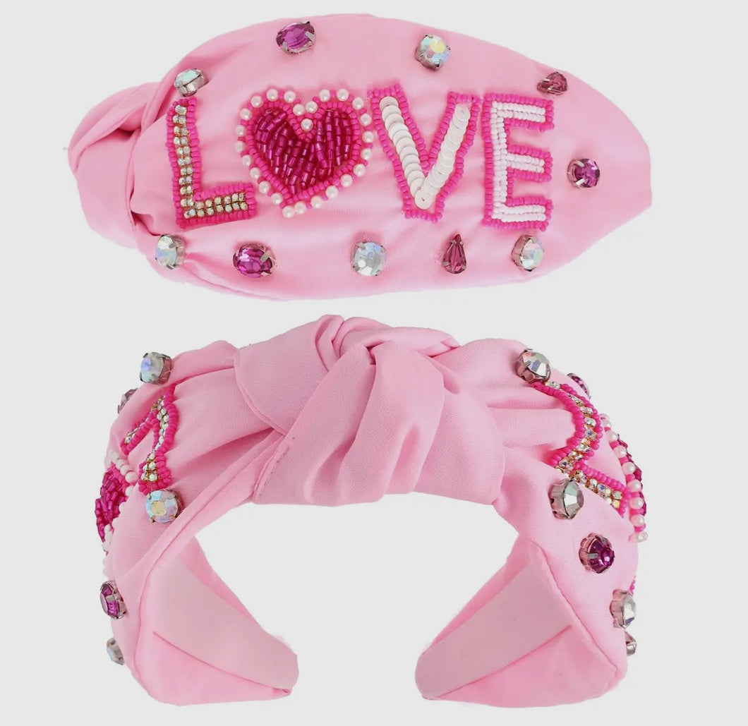 Love Headband (Hot Pink)