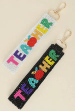 Load image into Gallery viewer, Teacher Beaded Keychain
