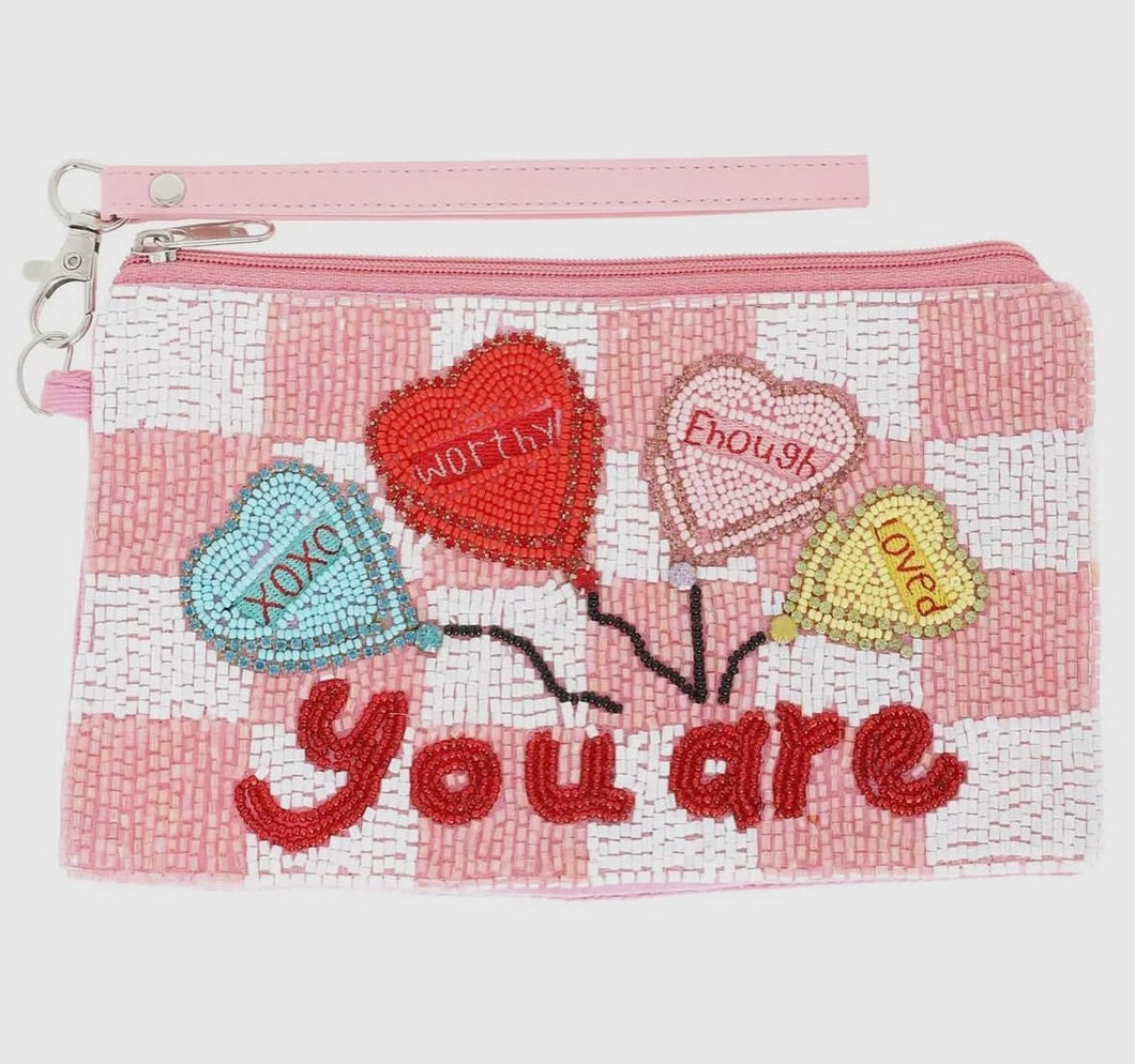 You Are Beaded Wristlet