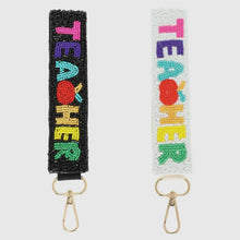 Load image into Gallery viewer, Teacher Beaded Keychain
