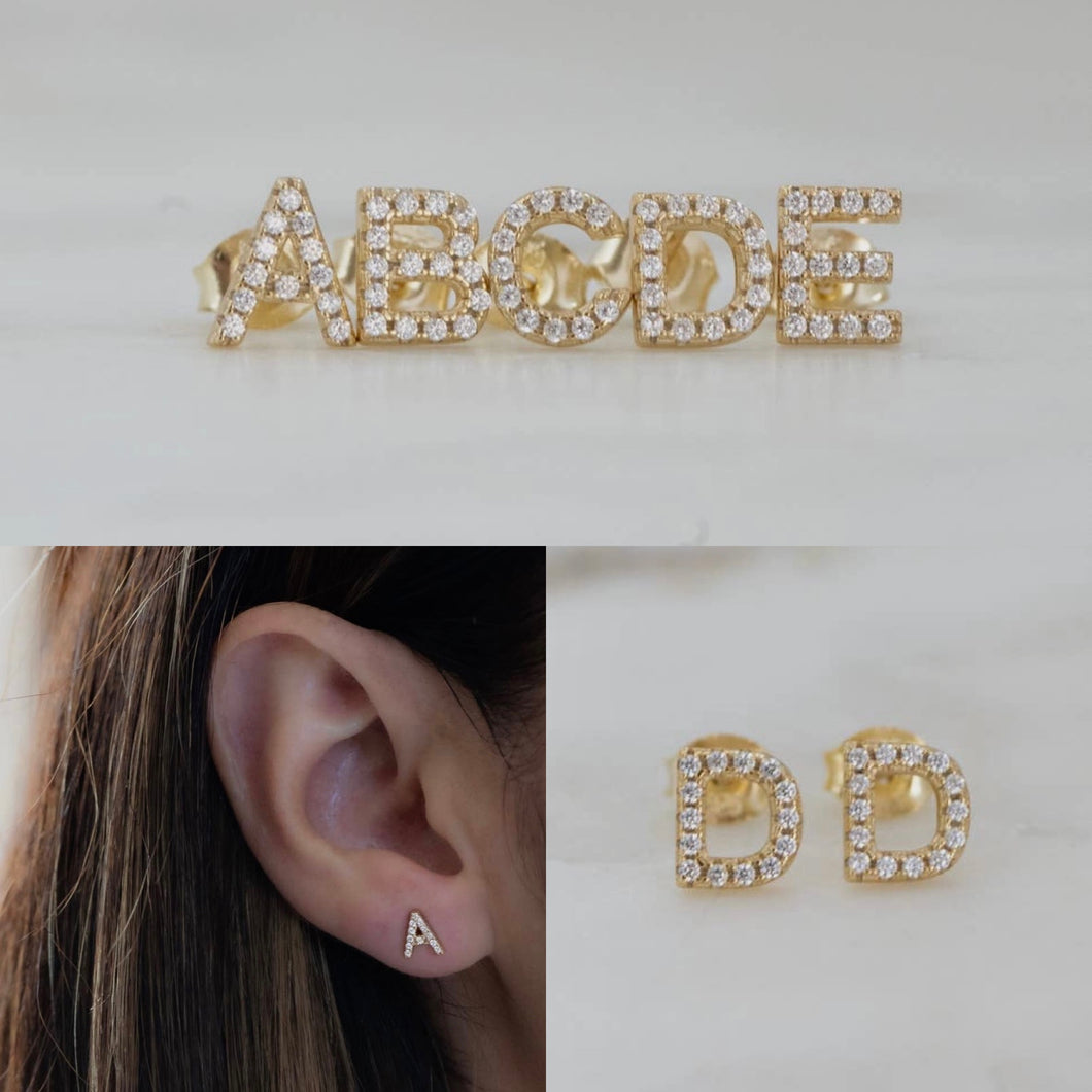 Isabelle Initial Stud Earrings