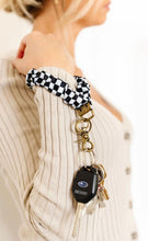 Load image into Gallery viewer, Chelsea Checkered Scrunchie Keychain
