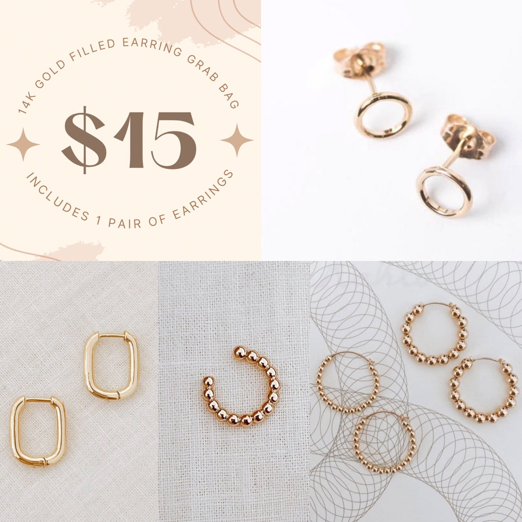 14K Gold Filled Earring Grab Bag